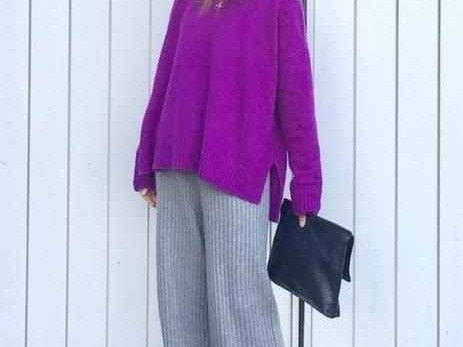 紫色毛衣搭配裤子颜色秘诀全解析