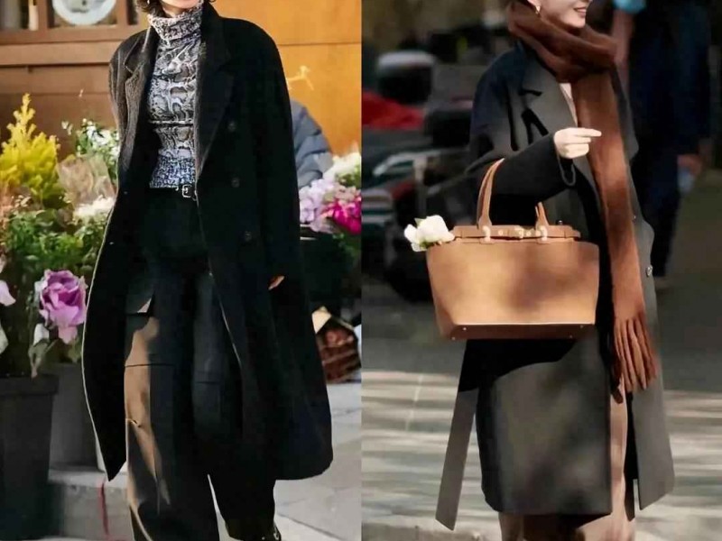 成都街拍惊艳全场！大衣+阔腿裤搭配，高级洋气又保暖